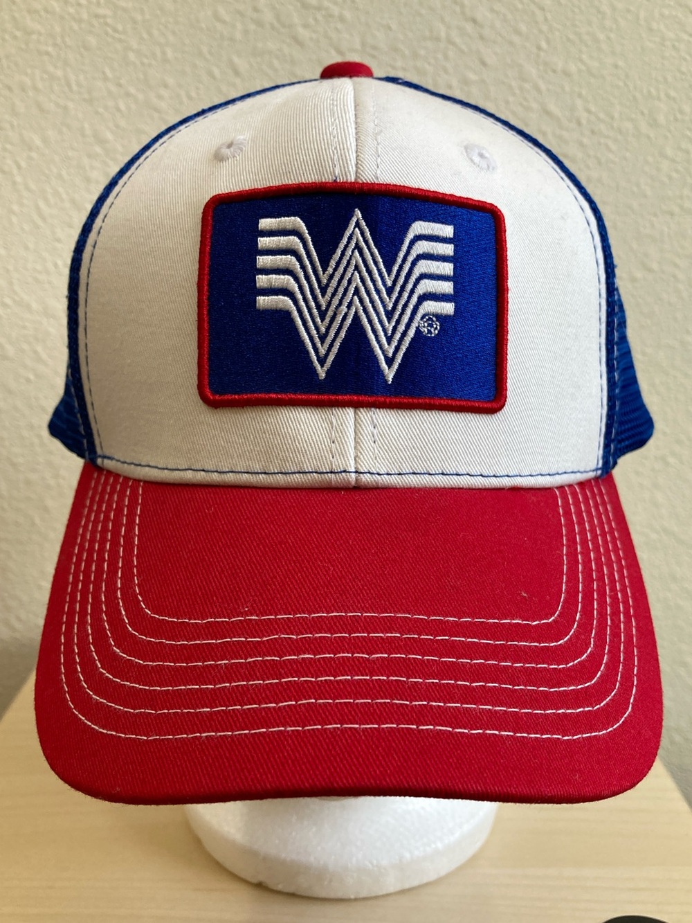 Whataburger Trucker Dad Hat OS Red White Blue Mesh Cap